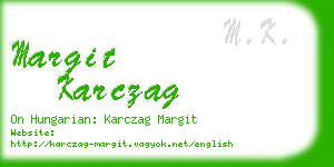 margit karczag business card